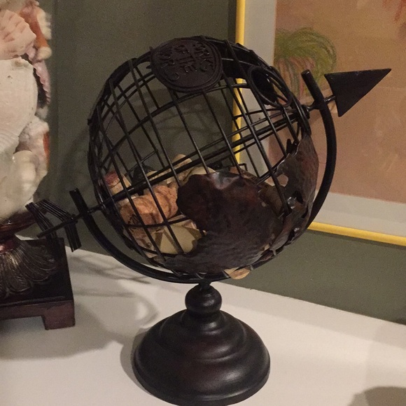 Other - Metal globe cork holder